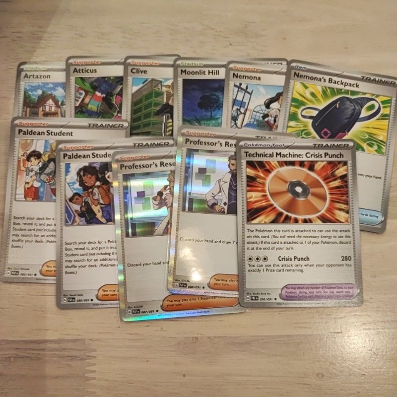 Pokemon TCG: Scarlet Violet: Paldeen Fates: 076-091/091 สําหรับการ์ดเทรนเนอร์