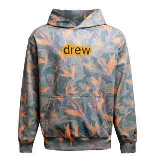 เสื้อกันหนาว มีฮู้ด พิมพ์ลายตัวอักษร DREW HOUSE Smiley Bird of Paradise สไตล์ใหม่