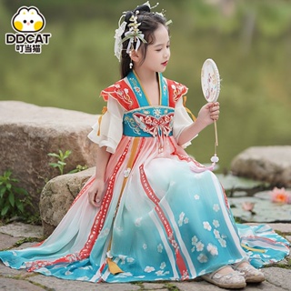 Jingle Cat Hanfu Girl Fairy Chinese Style Tang Suit Princess Dress ชุดเดรสโบราณเด็กชุดสไตล์โบราณ Jingle Cat Hanfu Girl Fairy Chinese Style Tang Suit Princess Dress Ancient Costume Dress ชุดเดรสเด็กสไตล์โบราณ 9.08