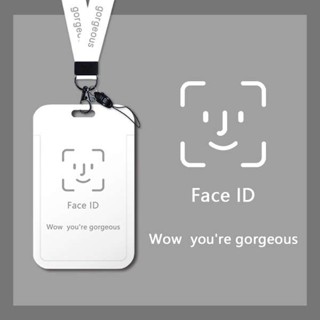 holder card cardholder Creative Apple Face Recognition Card, บัตรรับประทานอาหารในมหาวิทยาลัย, รถบัส, บัตรรถไฟใต้ดิน, เปลือกป้องกัน, ใบอนุญาตทำงาน, บัตรขนส่ง, บัตรรับประทานอาหารในมหาวิทยาลัย, ป้าย, ตรา, แบรนด์, ห้อยคอ, เคสแข็ง, เทรนด์สร้างสรรค์เรียบง่าย in