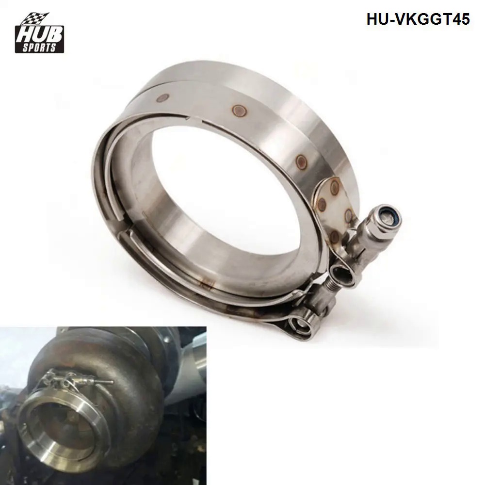 HUB กีฬา GT45 สแตนเลส TURBO/INTERCOOLER/DON PIPE/DONPIPE V-BAND CLAMP FLANGE HU-VKGGT45