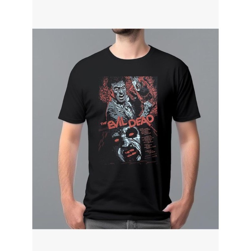 25 - เสื้อเชิ้ตสีดําผ้าฝ้าย EVIL DEAD PREMIUM