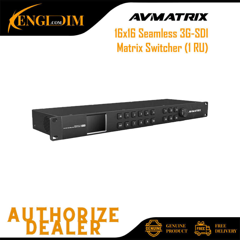 AVMATRIX MSS1611-S 16x16 Seamless 3G-SDI Matrix Switcher (1 RU)