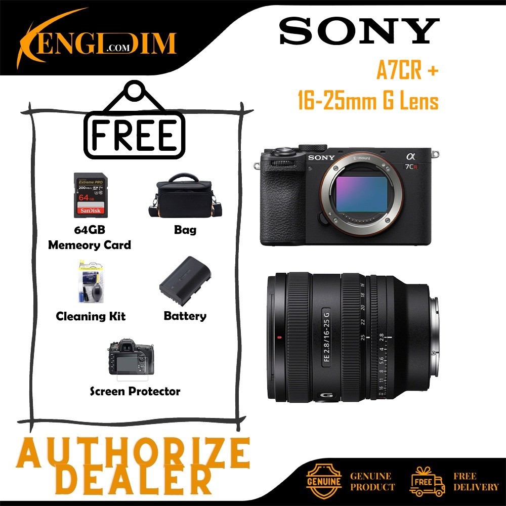 กล้อง Mirrorless Sony a7CR พร้อมเลนส์ Sony FE 16-25mm f/2.8 G