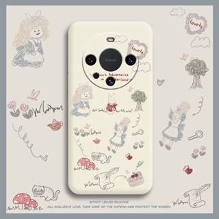 เคสโทรศัพท์มือถือ ซิลิโคน กันกระแทก ลายกราฟฟิตี้อลิซน่ารัก สําหรับ Huawei mate60pro Huawei mate60