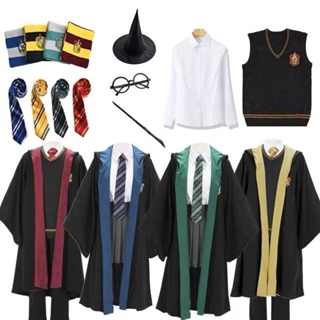 เสื้อคลุมคอสเพลย์ ชุดเครื่องแบบนักเรียน Harry Potter Gryffindor สําหรับเด็ก และผู้ใหญ่