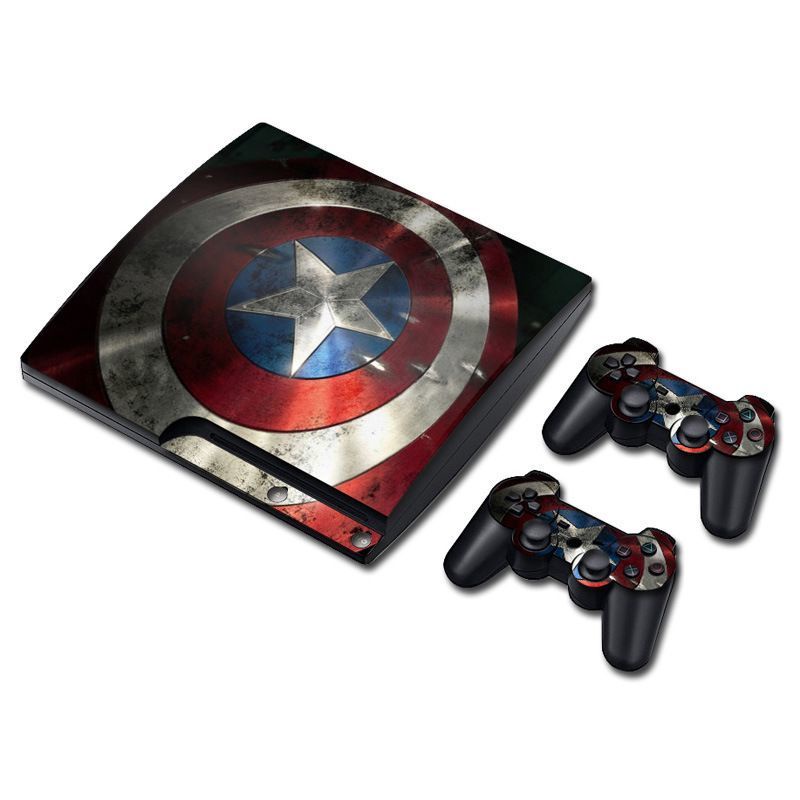 ฟิล์มสติกเกอร์ติดคอนโซลเกม PS3 แบบบาง ป้องกันรอยขีดข่วน แผ่นฟิล์มบางเคลือบกาวอะนิเมะเกมเครื่องบางป้องกันรอยขีดข่วน