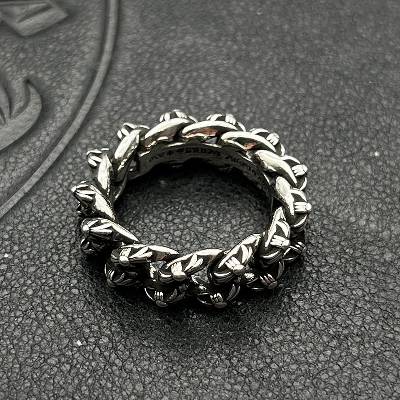 Chrome HEARTS แหวนเงินสเตอร์ลิง 925 สไตล์โกธิค สําหรับผู้หญิง