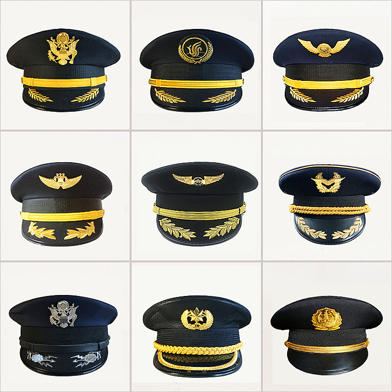 [จัดส่งตลอด 24 ชม.✈] การนําทาง Southern Airline Captain Hat Security Big Brim Hat Air Pilot Hat Chil