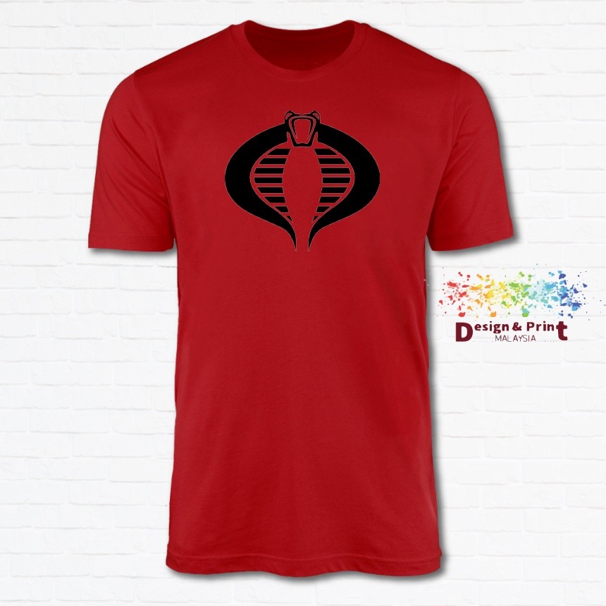 โลโก้ GI Joe Cobra_เสื้อยืด unisex เสื้อยืด Baju 100% Cotton XS-XXL