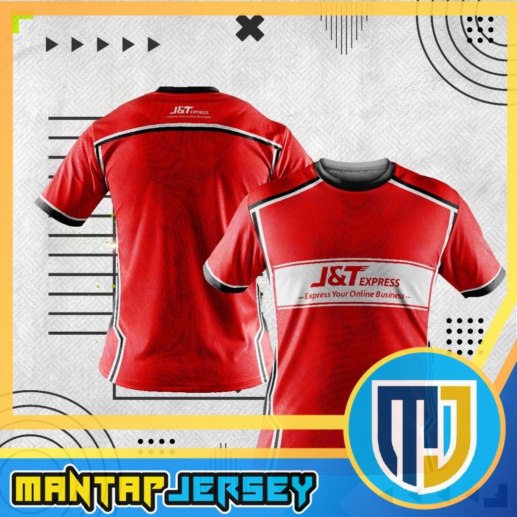 เด็ก / ผู้ใหญ่ FAZZ JNT01 - เสื้อแจ็คเก็ต BAJU MERAH JNT EXPRESS V1 SOFTCOOL DRYFIT