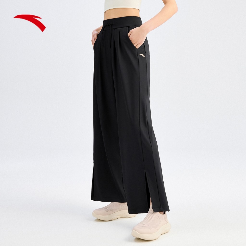 ANTA Women Training Knit Track Pant - สีดํา 1624B7325-3