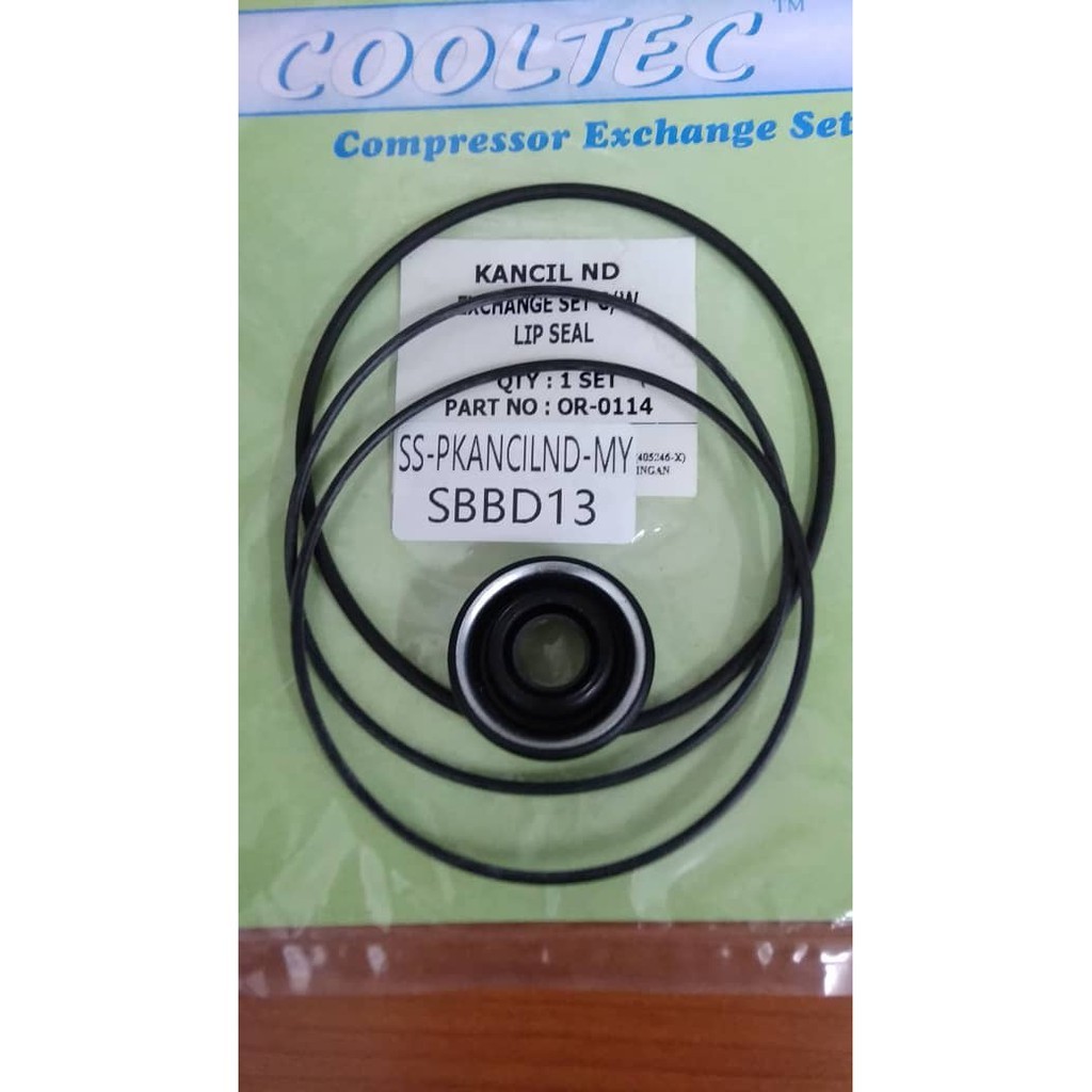 COMPRESSOR SEAL KIT SET LIP SEAL & BODY ORD(KANCIL DENSO SC06E) BAC