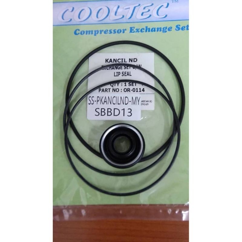 COMPRESSOR SEAL KIT SET LIP SEAL & BODY ORD(KANCIL DENSO SC06E) ACK