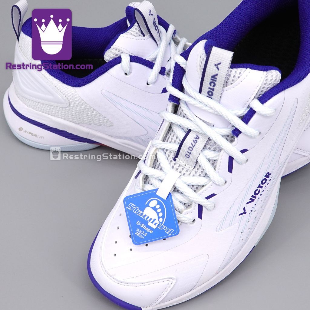 Victor SH-A970TD [2.5] (AB - สีขาว / น้ําเงิน) รองเท้าหุ้มข้อแบดมินตัน EnergyMax 3.0