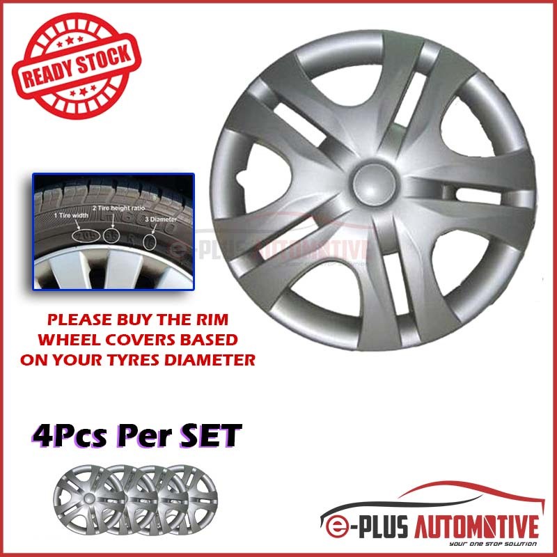 NS-800 ABS Universal คุณภาพสูงหรูหราฝาครอบล้อเงินขอบศูนย์ Hub Caps NS800 [13 นิ้ว]