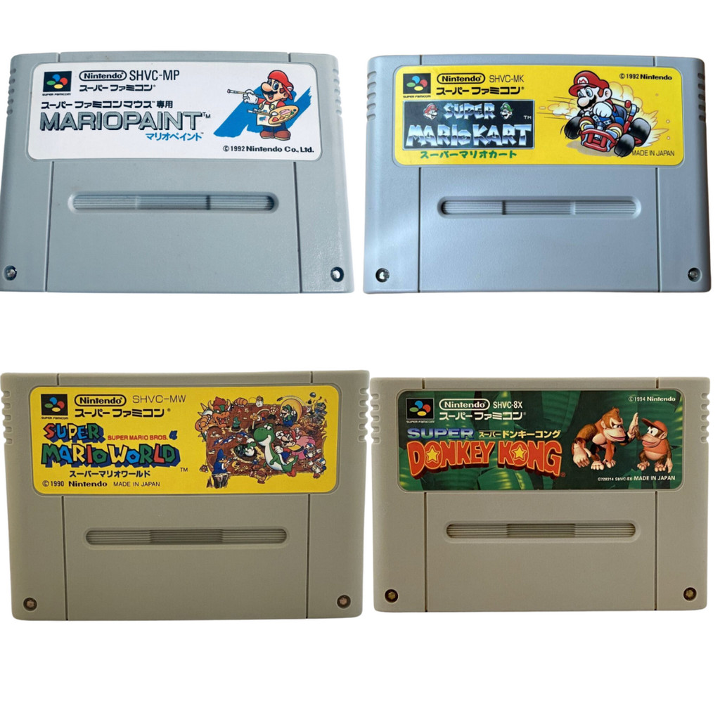 Nintendo Super Famicom Super Mario WORLD KART PAINT Donkey Kong 1 2 SFC