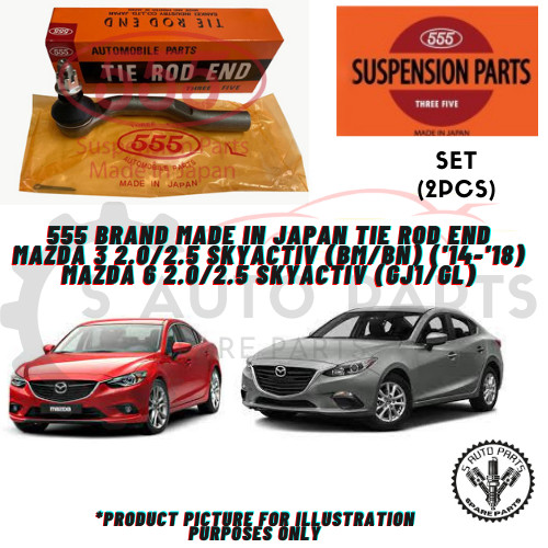 MAZDA 3 BM (2012Y~) / MAZDA 6 GJ (2012Y~) SKYATIVE 555 BRAND TIE ROD END / RACK END