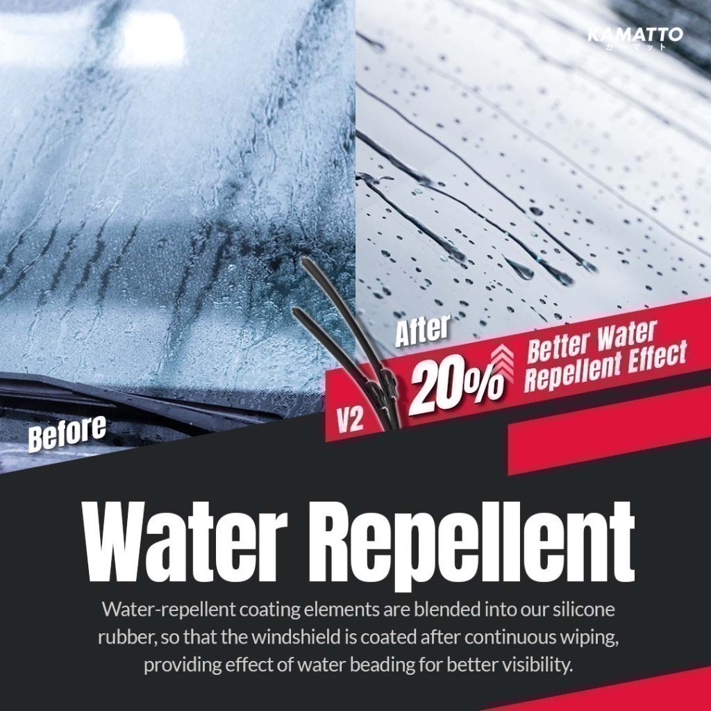 Kamatto Hydrophobic Silicone Wiper พร้อมคุณสมบัติเคลือบกันน้ํา (1 ชิ้น) - รูปที่ 3