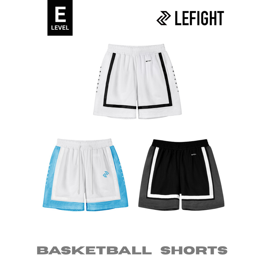LEFIGHT กางเกงบาสเก็ตบอลกางเกงขาสั้นกีฬาสไตล์อเมริกัน - เกมย้อนยุค CAPE2528