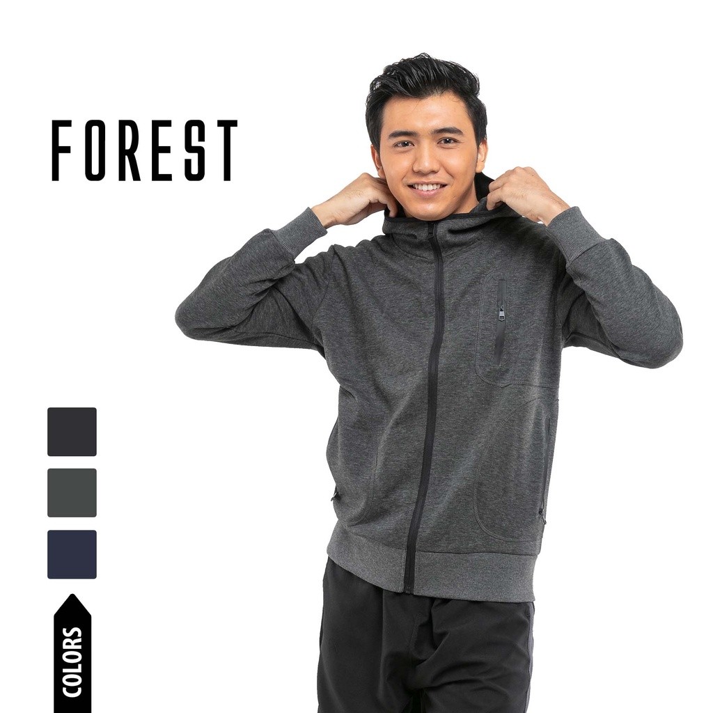 Forest Jaket Hoodie Lelaki Forest Stretching Men Casual Hoodie Man Jacket - 30357