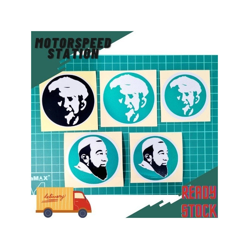 สติ๊กเกอร์ Tok Guru Nik Aziz/Ustaz Azhar Idrus Cutting Stiker Motor