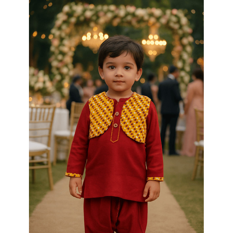 @ Vikram raj red Kids jippa set