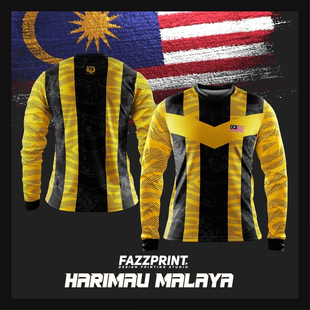 BAJU FAZZ HM02 - HARIMAU สีดําสีเหลือง LINEUP KENE JERSEY