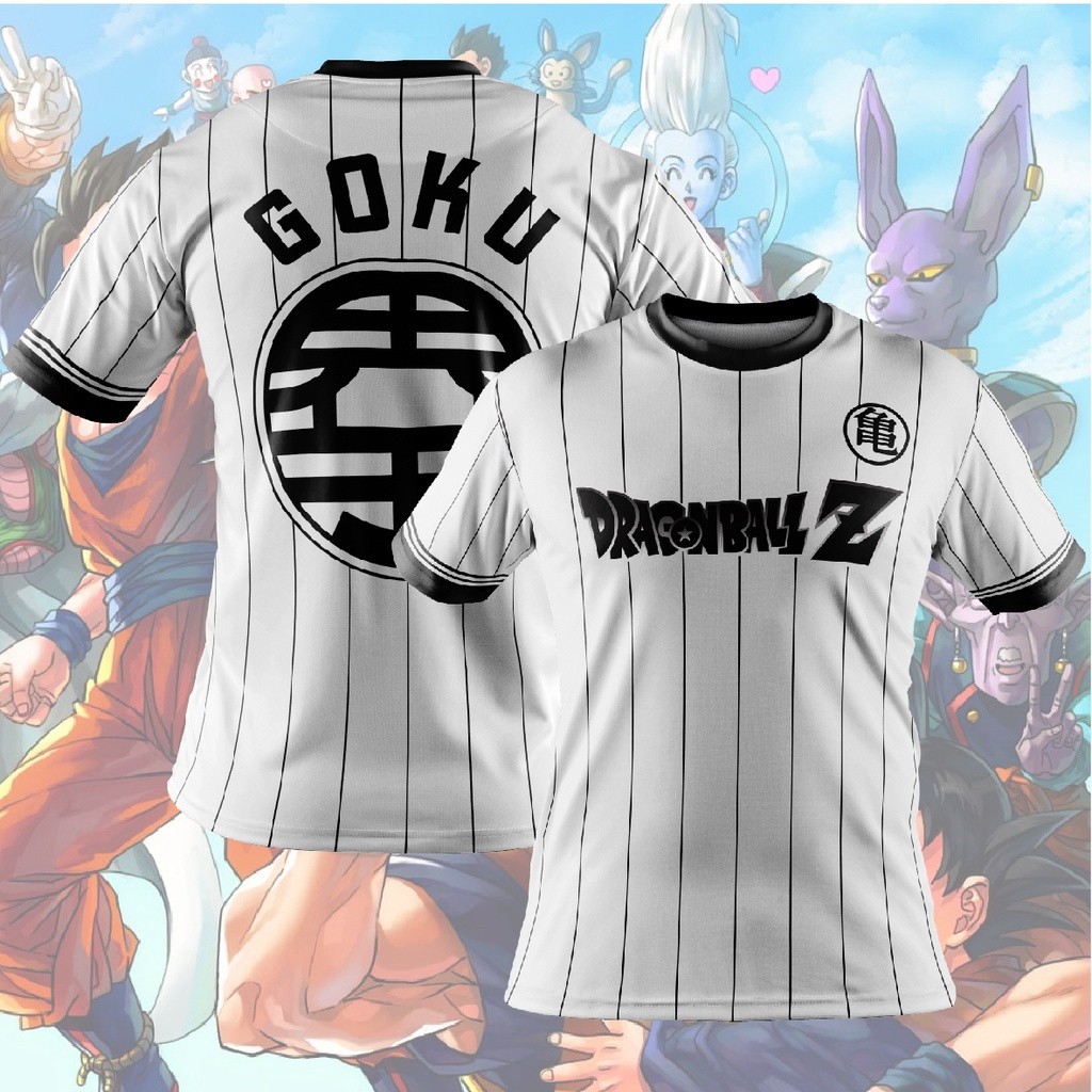 BAJU FAZZ DB1 - KENE JERSEY WHITELINE DR4G0N B4LL GOKU SUPER SAIYAN