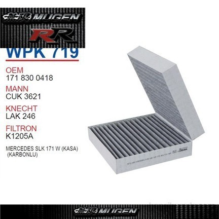 R171 SLK200K/280/300 SLK350 SLK55 R172 SLC200 SLC260 SLC300 BRAB Air Cond Cabin Filter 1718300418