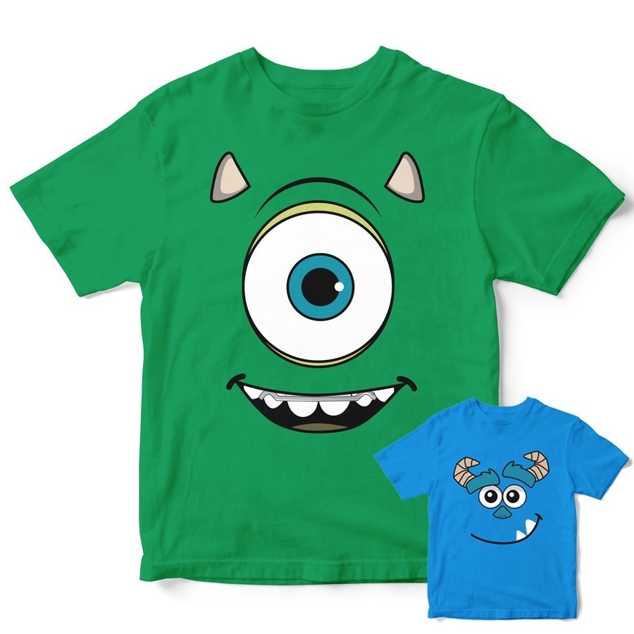 เสื้อยืด Monster Inc University Mike Sully Kids / Couple / Family