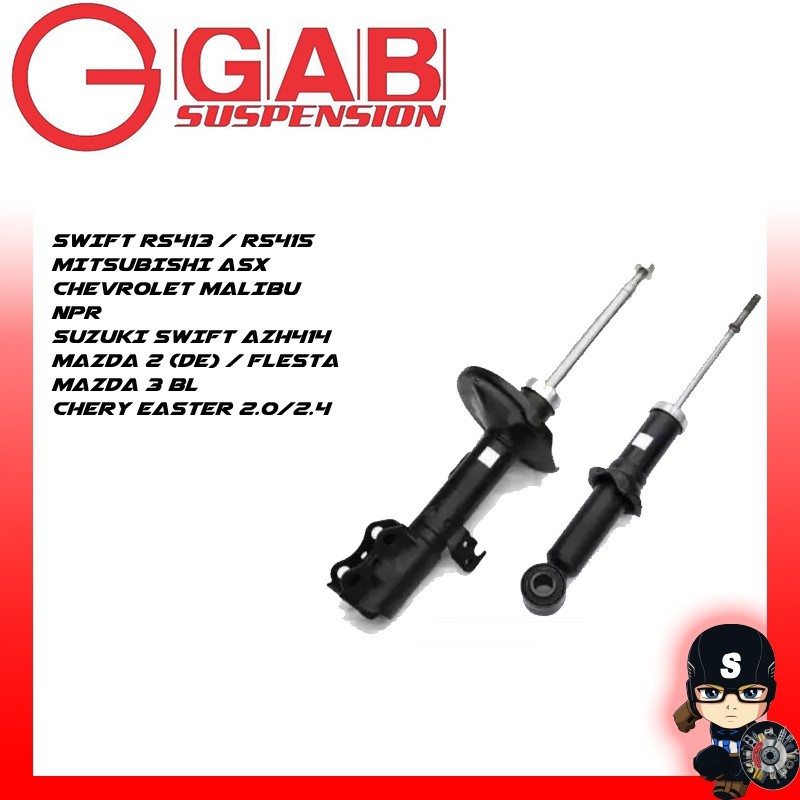 GAB ABSORBER SUZUKI SWIFT RS413/RS415 ASX CHEVROLET MALIBU NPR AZH414 MAZDA 2(DE) FIESTA MAZDA 3 BL 