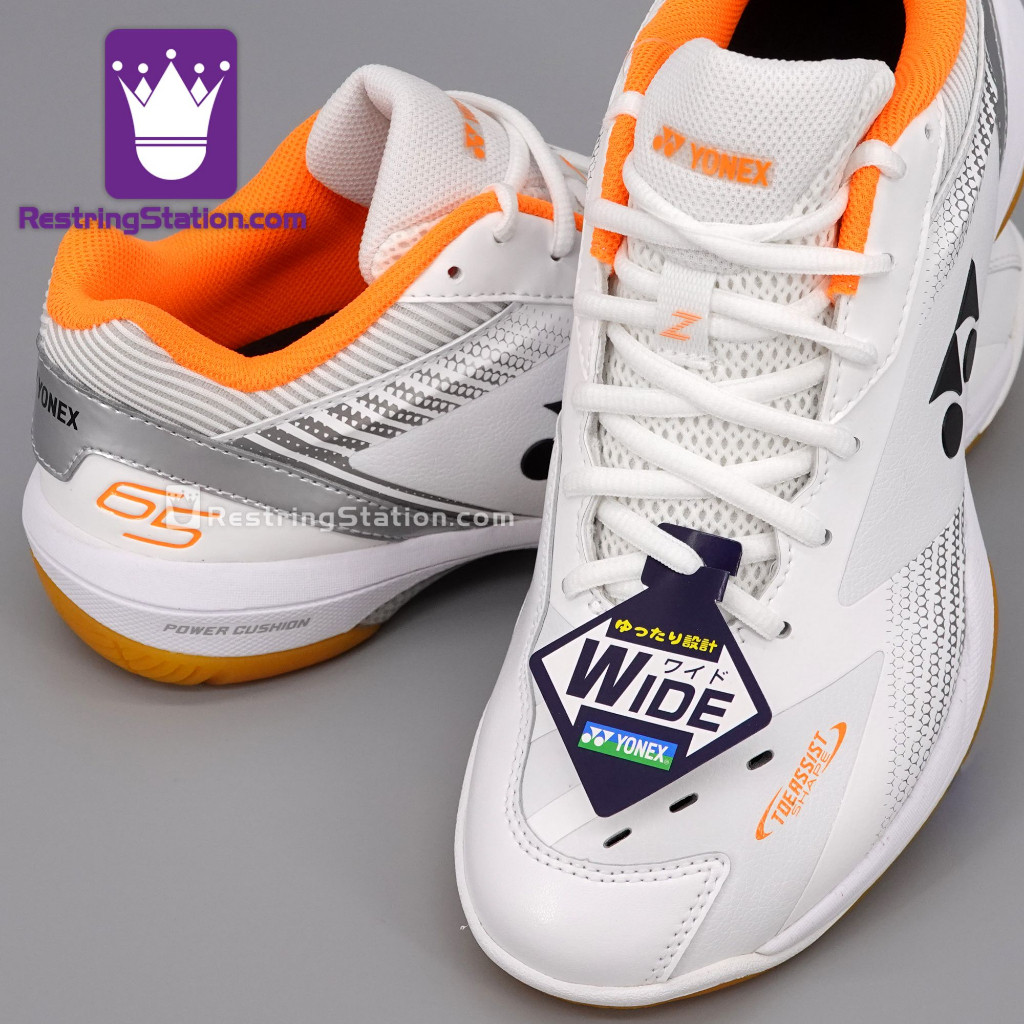 Yonex Power Cushion 65 Z 3 Wide Professional รองเท้าแบดมินตัน (สีขาว/ส้ม)SHB-65Z3WEX SHB65ZW