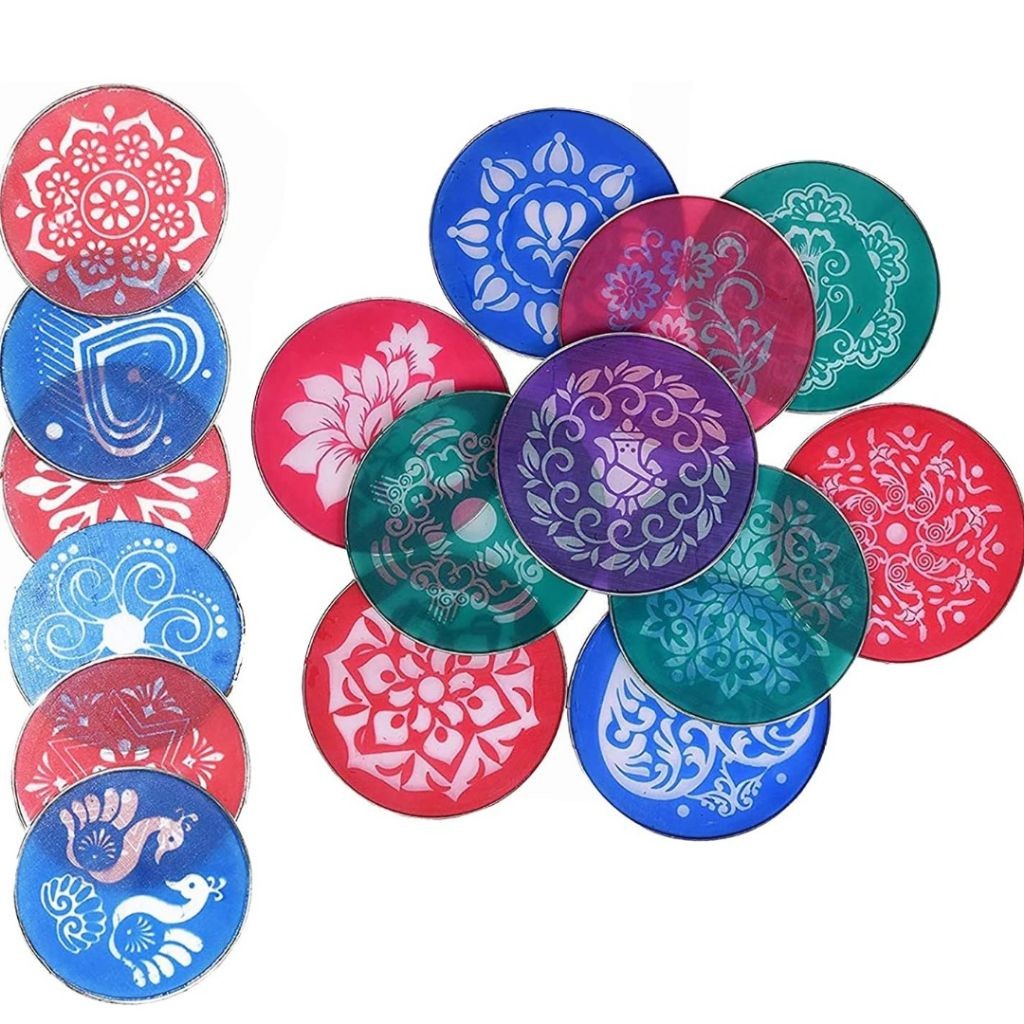 15 INCHES RANGOLI STENCILS สําหรับตกแต่งบ้าน / KOLAM / KLOLAM POWDER / RANGOLI / DIEWLI / HOUSE WARM