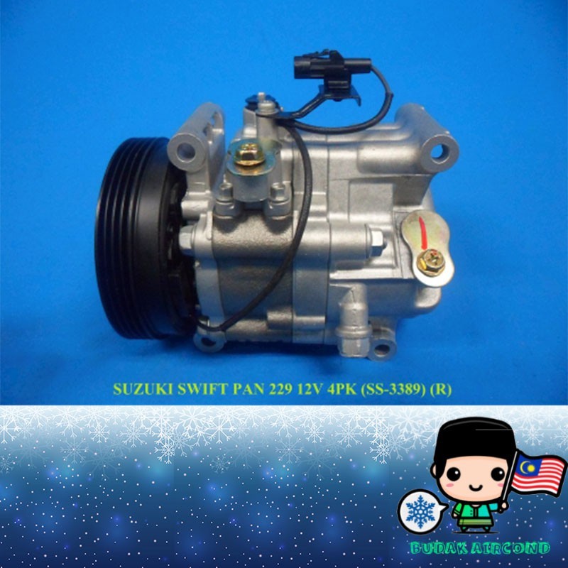คอมเพรสเซอร์ 2003 Suzuki Swift Sport Zc31s Zc21 Zc11 2003~2007 AIR COND คอมเพรสเซอร์ปั๊ม