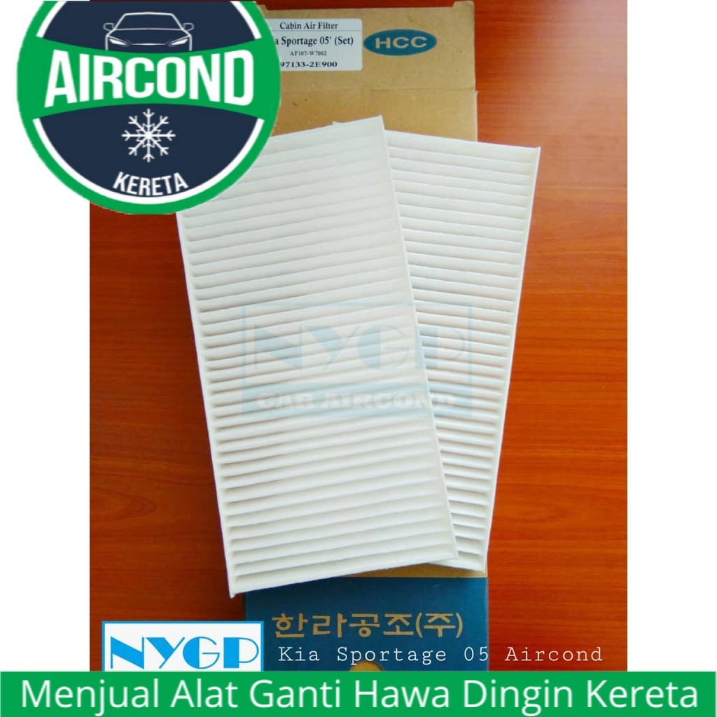 STORE KIA Sportage 2007 JE/KM HYUNDAI Tucson JM 2004-2009 Aircond Cabin Blower ชุดกรองอากาศ (2 ชิ้น)