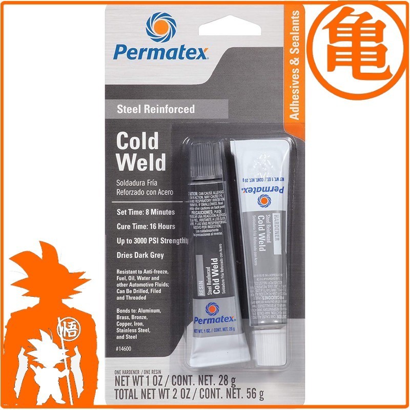 PERMATEX เสริมเหล็กเชื่อมเย็น (14600) เชื่อม 2 Part Epoxy 28g+28g 56g