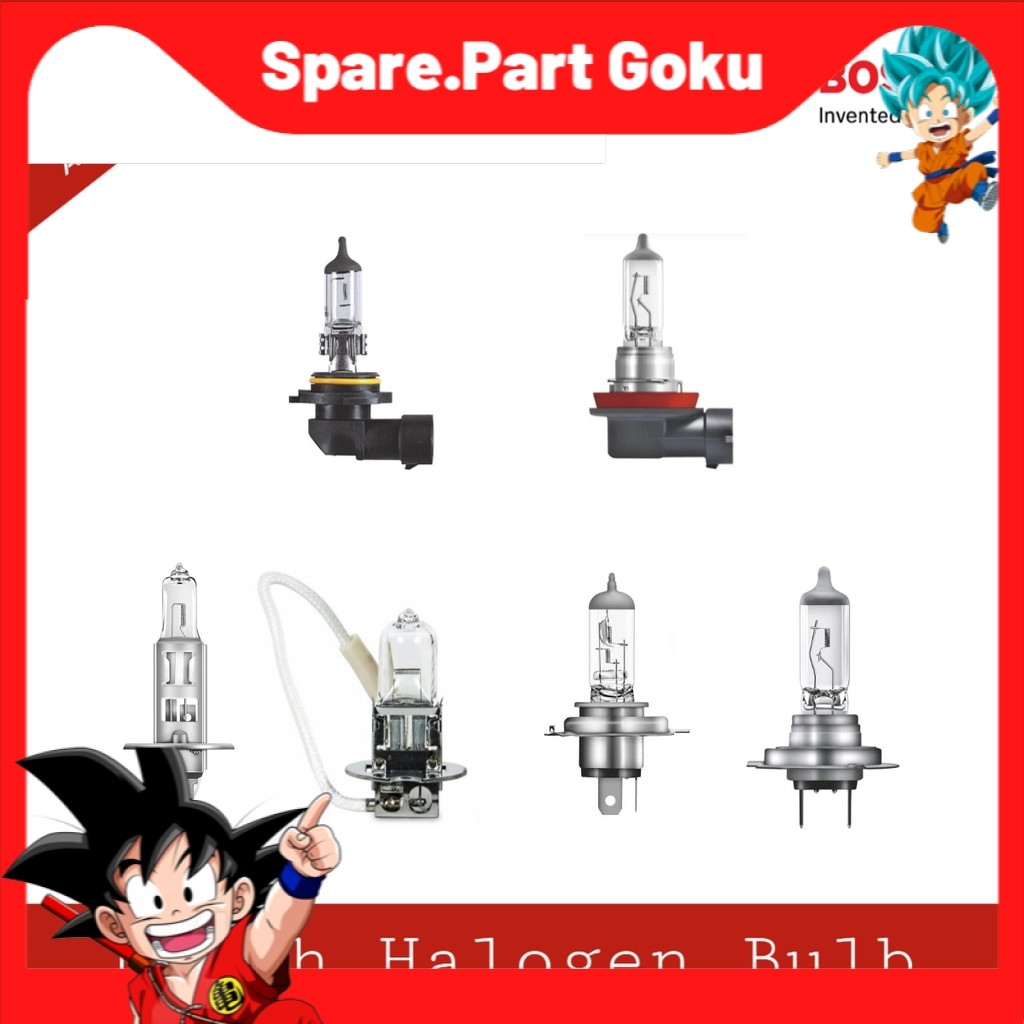 หลอดไฟฮาโลเจน Bosch 12V - H1 / H3 / H4 / H7 / H11 / HB3 / HB4 ( 55W ,100W , 60/55W , 90/100W )