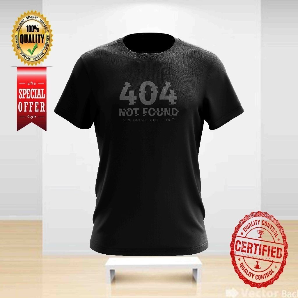 404 NOT FOUND DESIGN 3 TSHIRT คอกลมสําหรับทั้งหมด