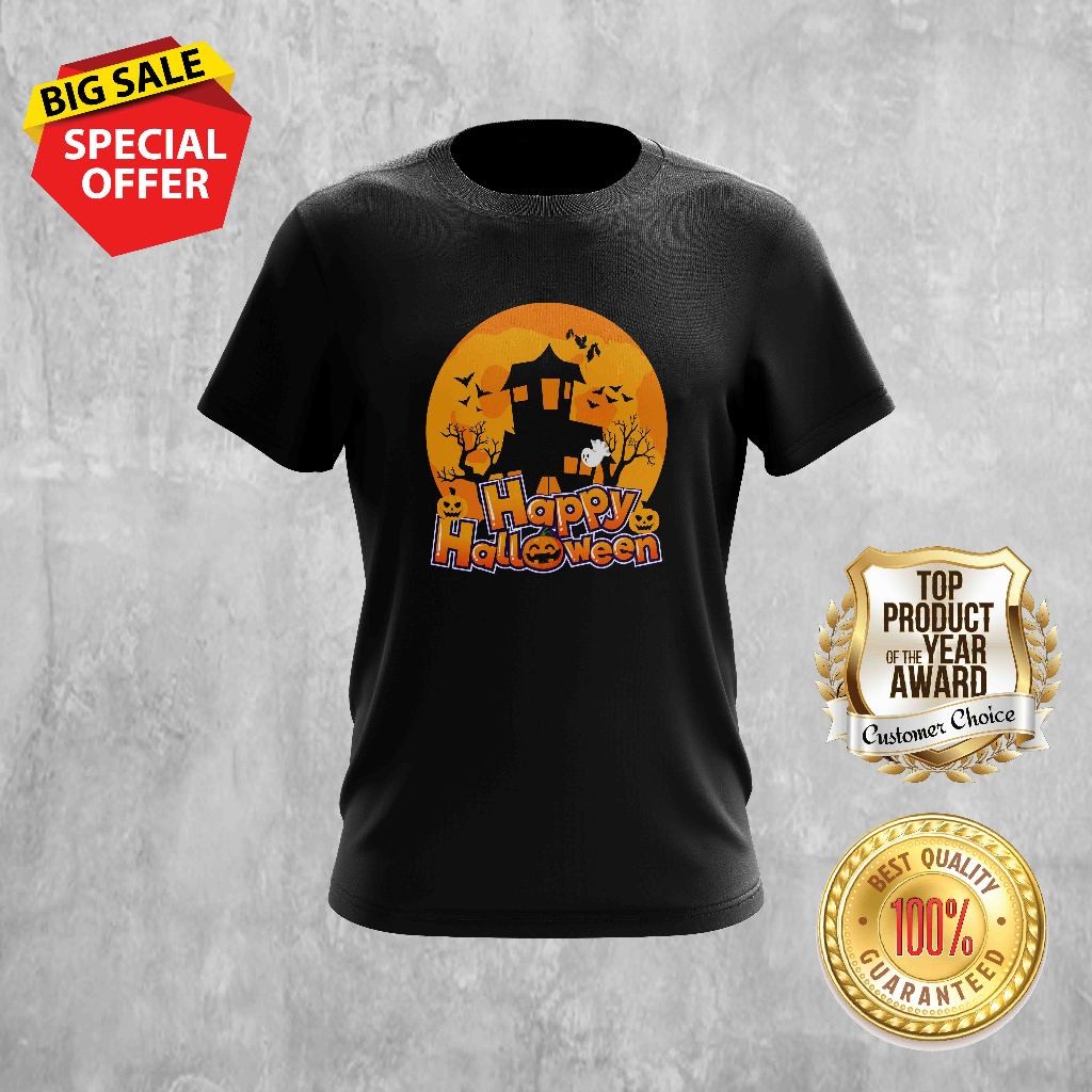 HAPPY HALLOWEEN DESIGN 12 TSHIRT คอกลมสําหรับทั้งหมด