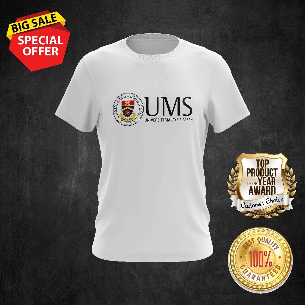UMS UNIVERSITI SABAH DESIGN 23 TSHIRT คอกลมสําหรับทั้งหมด