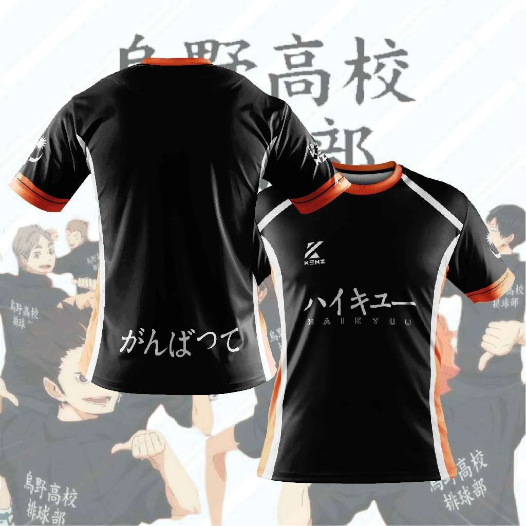 BAJU KENZ HY1 - KENE JERSEY ORANGE BLACK SPORTWEAR EXCLUSIVE VOLLEYBALL