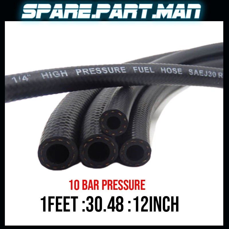 10 BAR FUEL HOSE HEAVY DUTY ยี่ห้อ 5MM 6MM 7MM 8MM 9MM 10MM 11MM 12MM (1FEET =1KAKI 12 นิ้ว) SPM