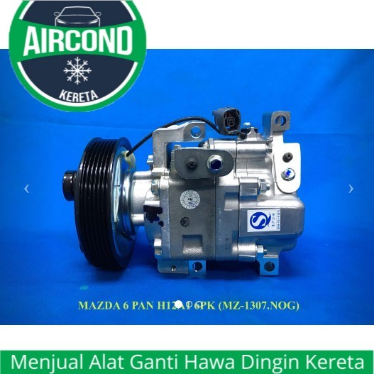 MAZDA 6 PANASONIC H12A1 6PK COMPRESSOR MZ-1307.NOG ACK