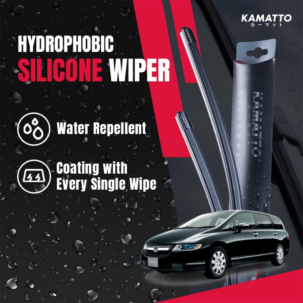 Kamatto Wiper Honda Odyssey RB1/C7/C1 (2003-2008) Big-HookHydrophobic Silicone Water Repelling Coati