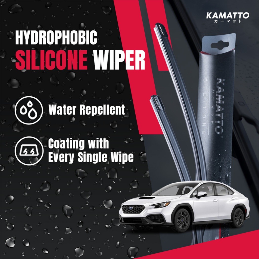 Kamatto Wiper Subaru WRX Sedan VB (2023-ปัจจุบัน) เคลือบสารไล่น้ําซิลิโคนแบบไฮโดรโฟบิก