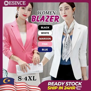 🇲🇾 DESINCE Women Blazer Black Coat Plus Size Jacket Woman Outerwear Formal Office Wear Blazer Wanita WT 050