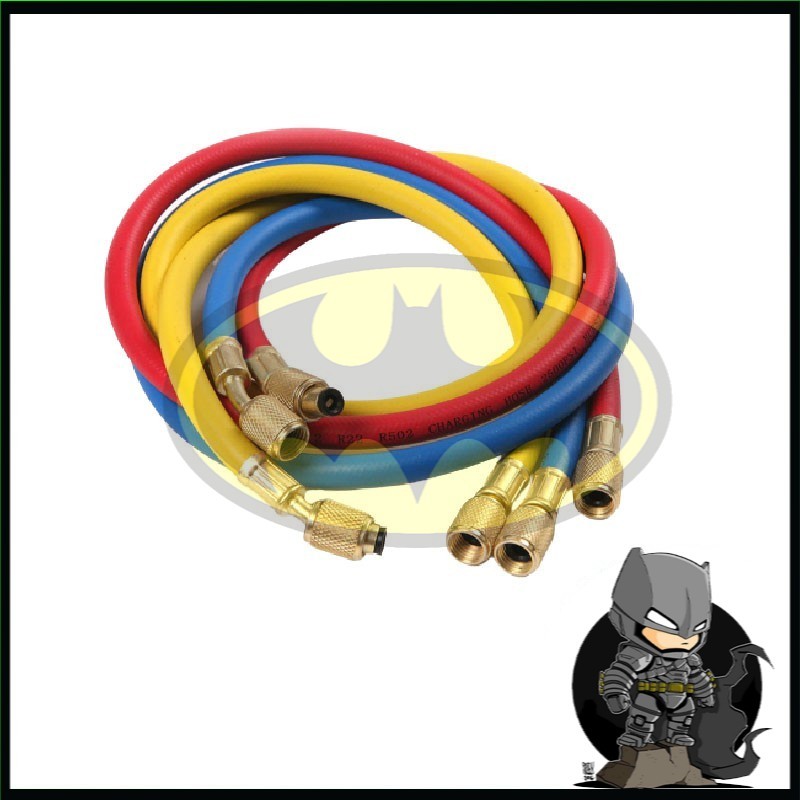 150 ซม.5 FEET 1/4 R12 R22 R134a สารทําความเย็นชาร์จท่อสําหรับ AirCond ระบบรถเมตร MANIFOLD
