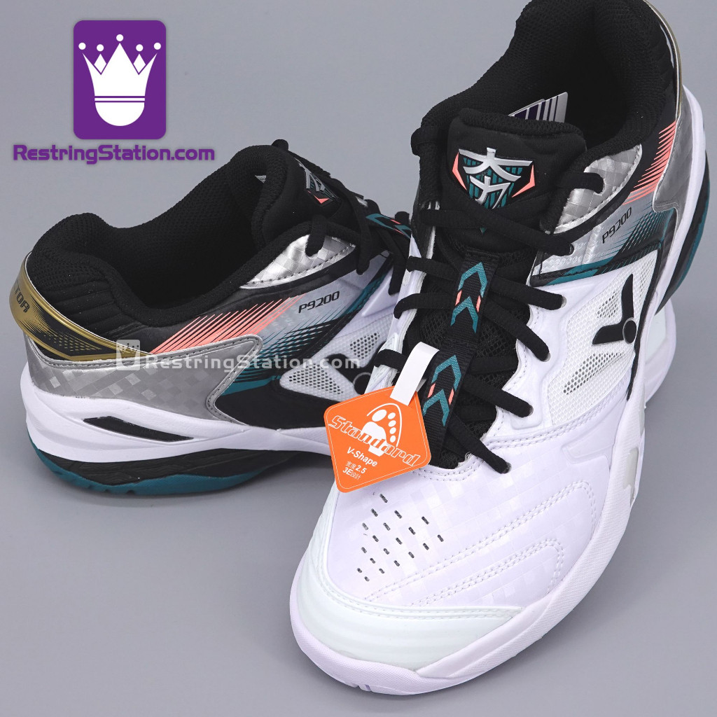 Victor SH-P9200 [Hang] A (White) [FOC Victor Socks]Professional Men Badminton Shoes P9200