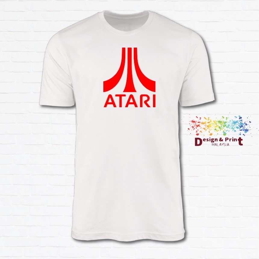 Atari Classic Console Logo_เสื้อยืดUnisex Tshirt Baju 100% Cotton XS-XXL